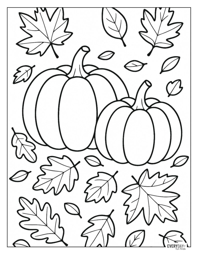 Fall Leaves Coloring Pages Free Printables