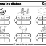 Fichas De Silabas Para Primer Grado