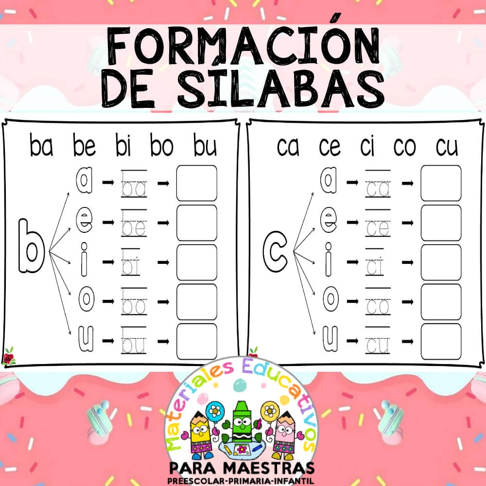 Fichas Para Formaci n De S labas Materiales Educativos Para Maestras Fichas Para Formaci n De S labas Materiales Educativos Para Maestras