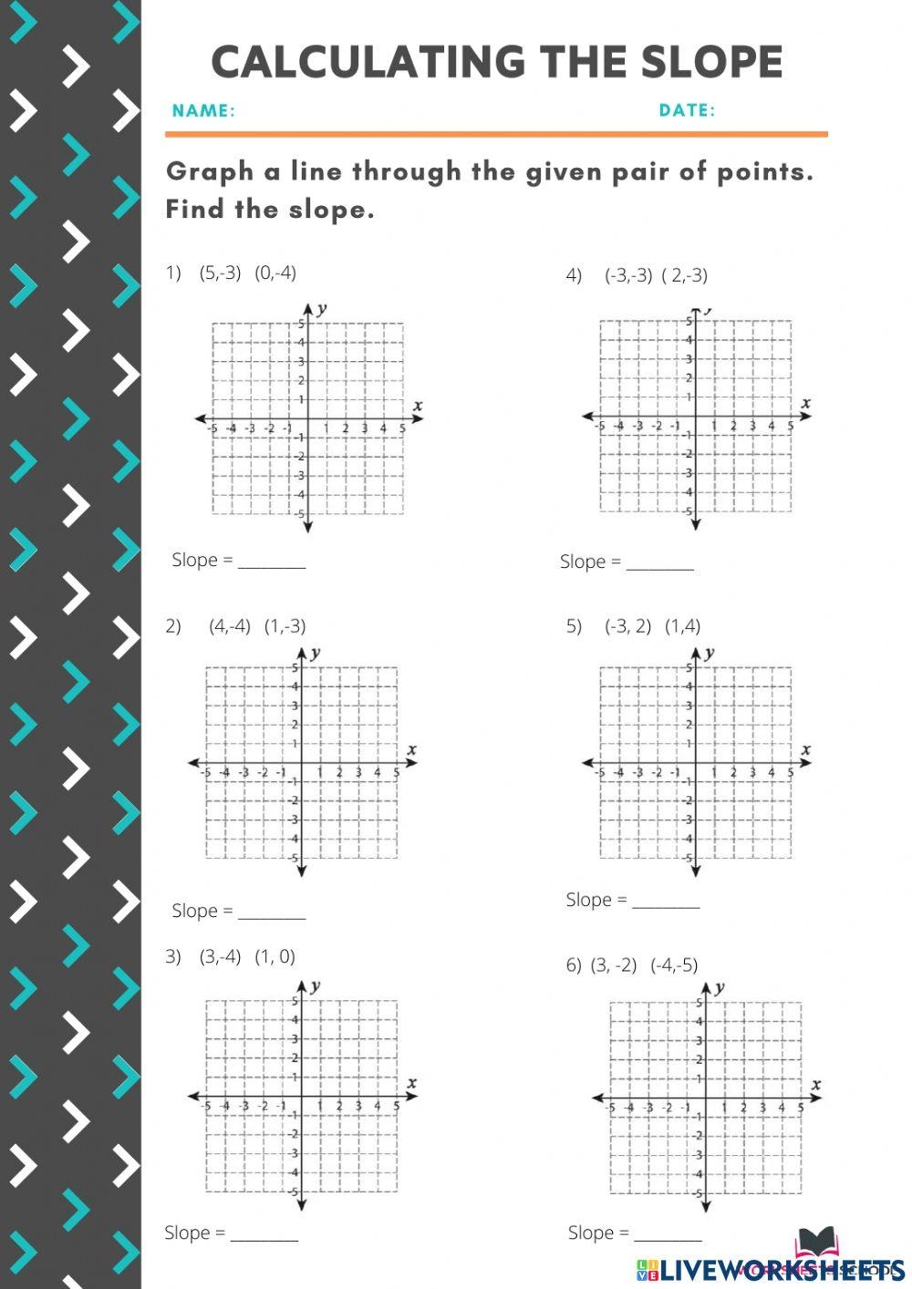 Find Slope From A Graph Online Exercise For Live Worksheets Worksheets Library