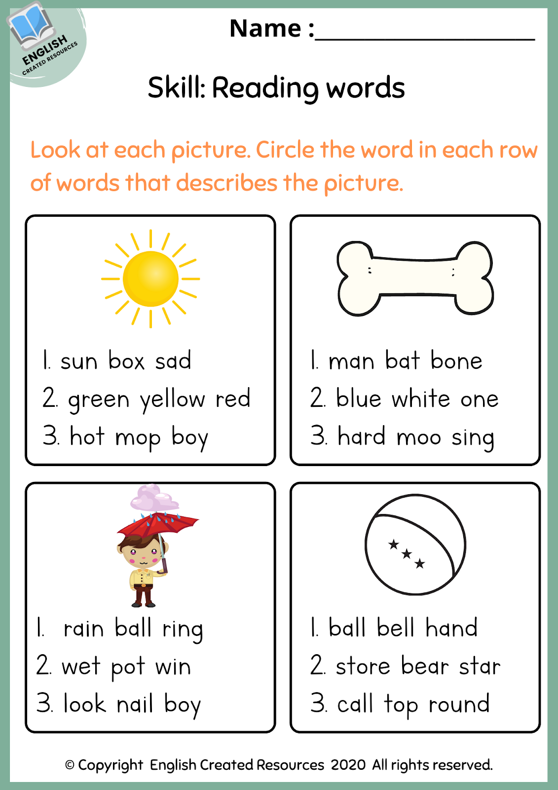 First Grade Basic Skills Worksheets English Created Resources Worksheets Library