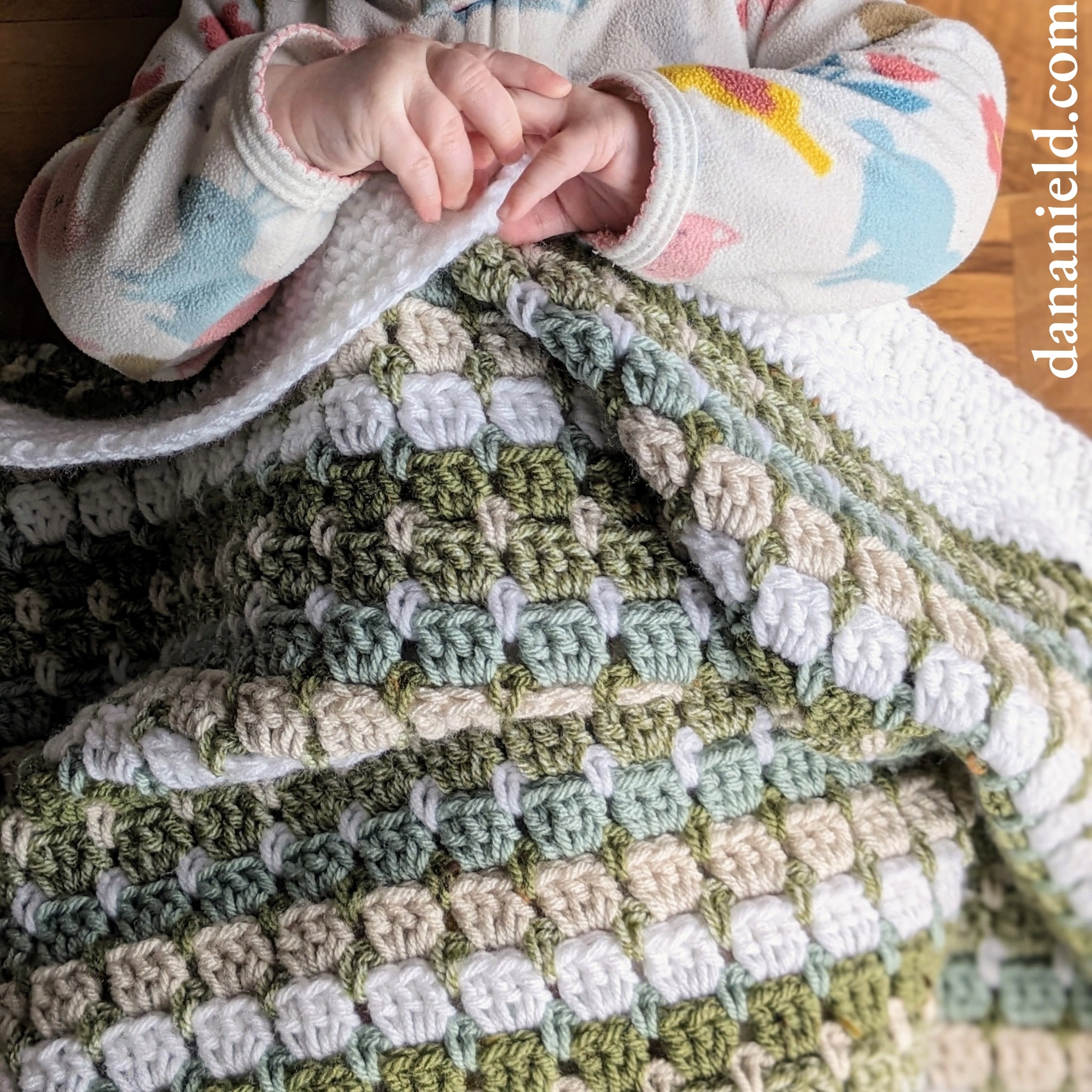 Five Color Block Stitch Crochet Baby Blanket Dana Nield Designs