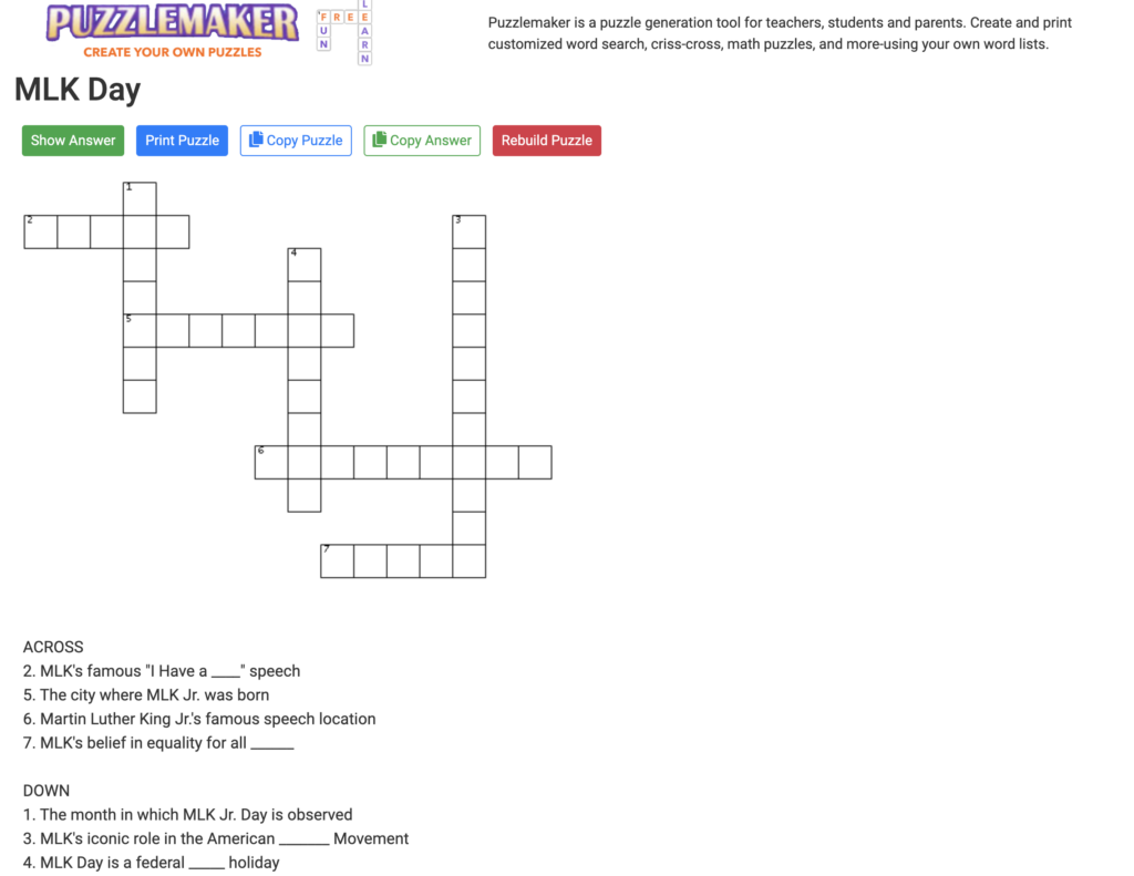 discovery education puzzle maker
