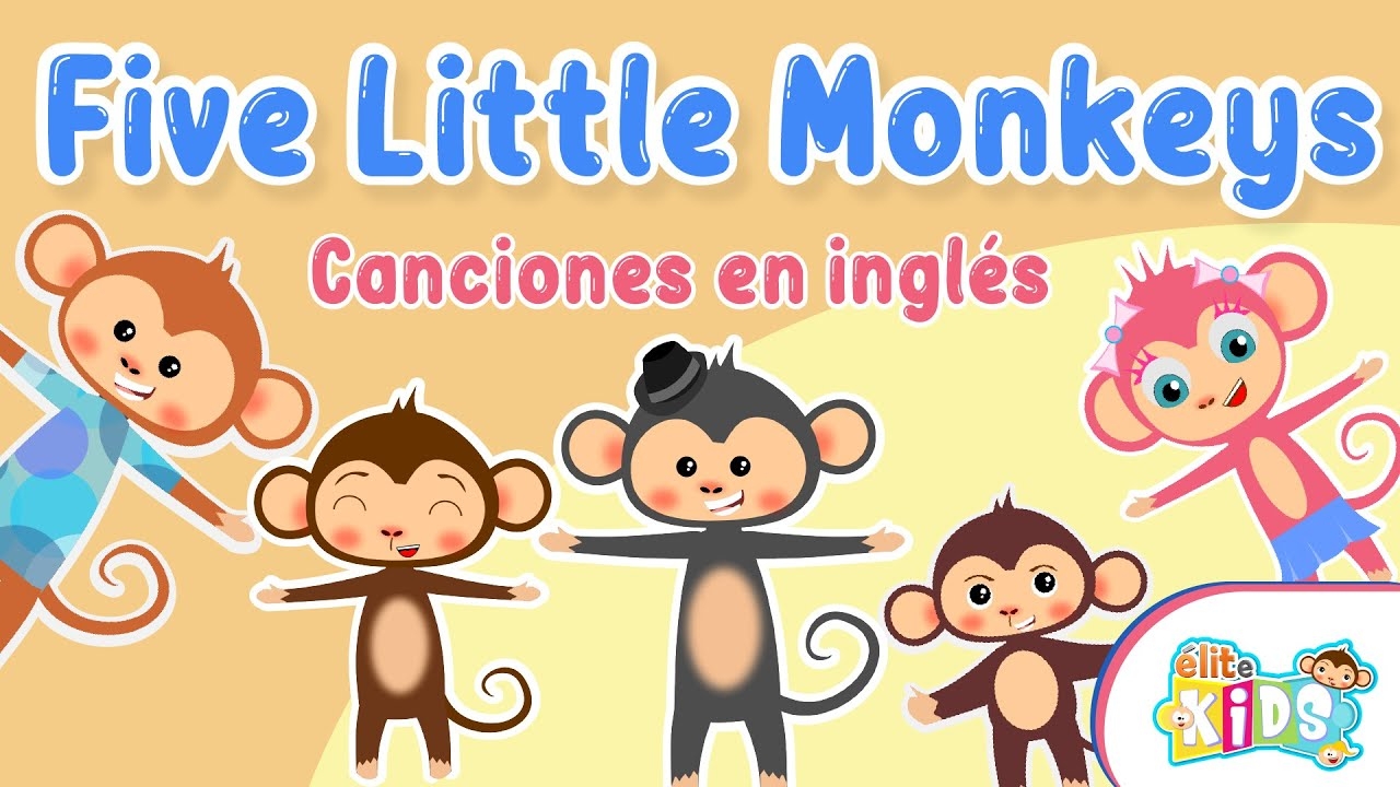 Five Little Monkeys Jumping On The Bed LETRA EN INGL S Elite Kids YouTube Five Little Monkeys Jumping On The Bed LETRA EN INGL S Elite Kids YouTube