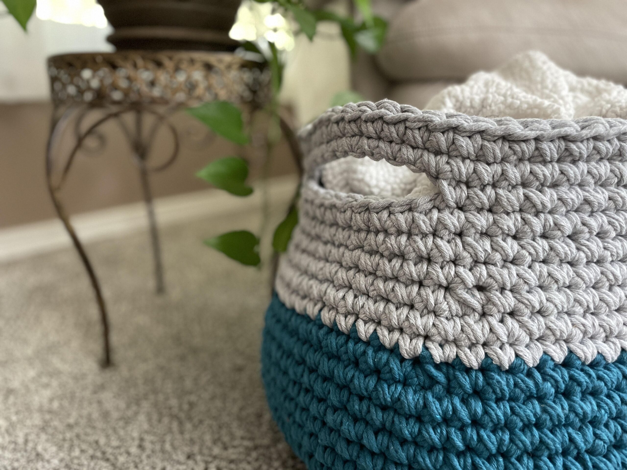Floor Basket Free Crochet Pattern