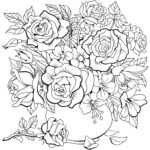 Floral Coloring Pages 44 Printable Flower Designs digital File Etsy