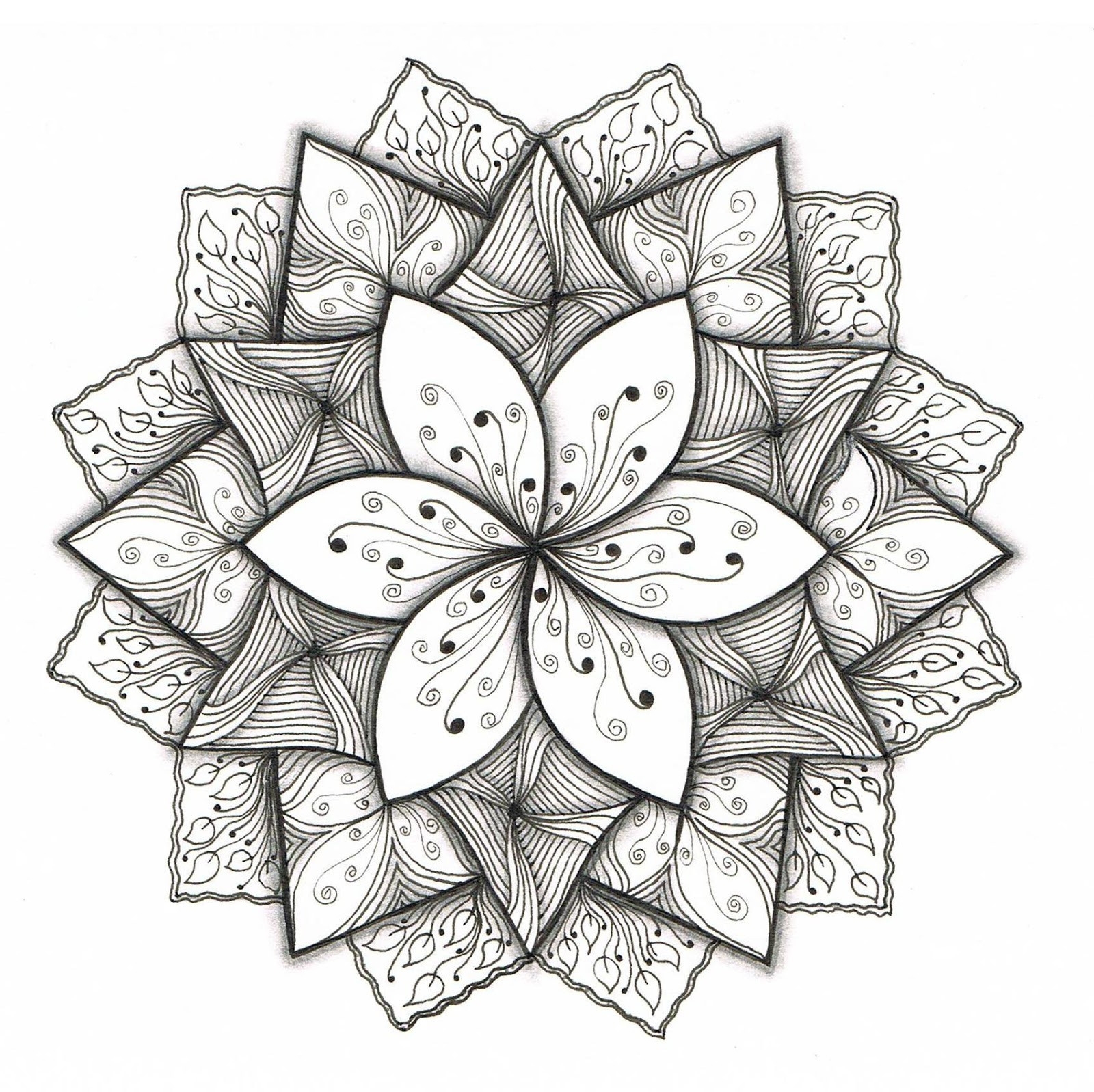 Floral Drawing Pattern Floral Drawing Pattern