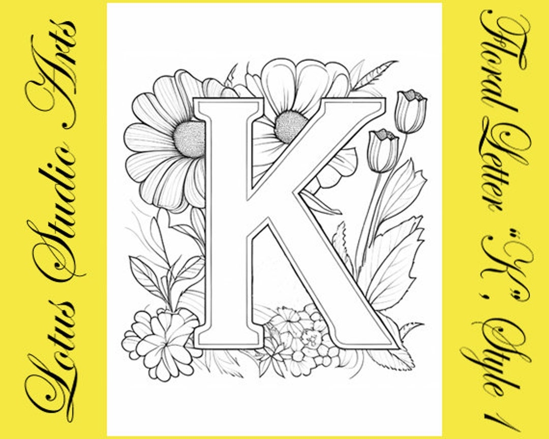 letter k coloring page