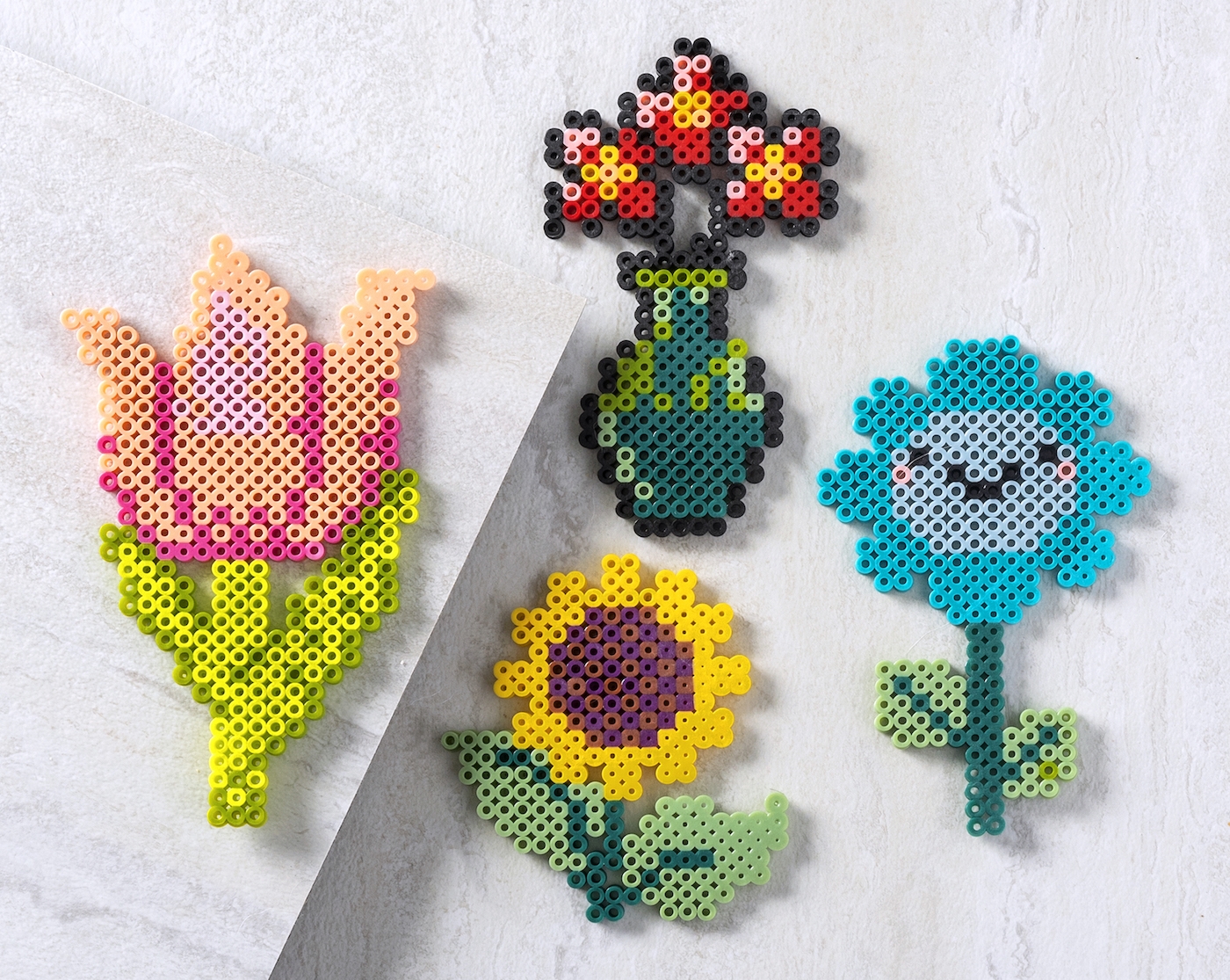 Flower Perler Beads 35 Free Patterns DIY Candy