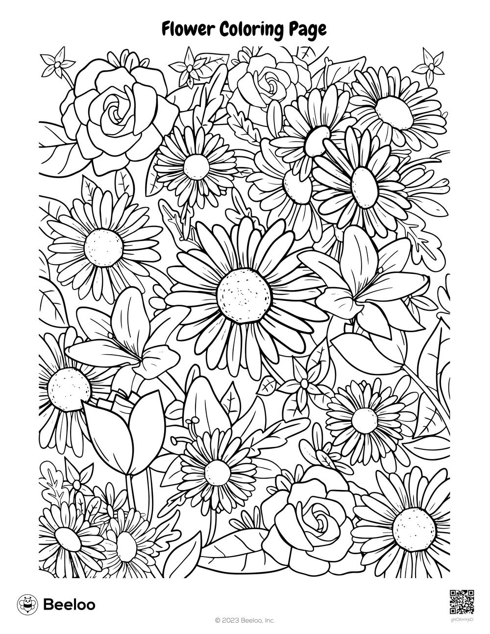flower coloring pages printable
