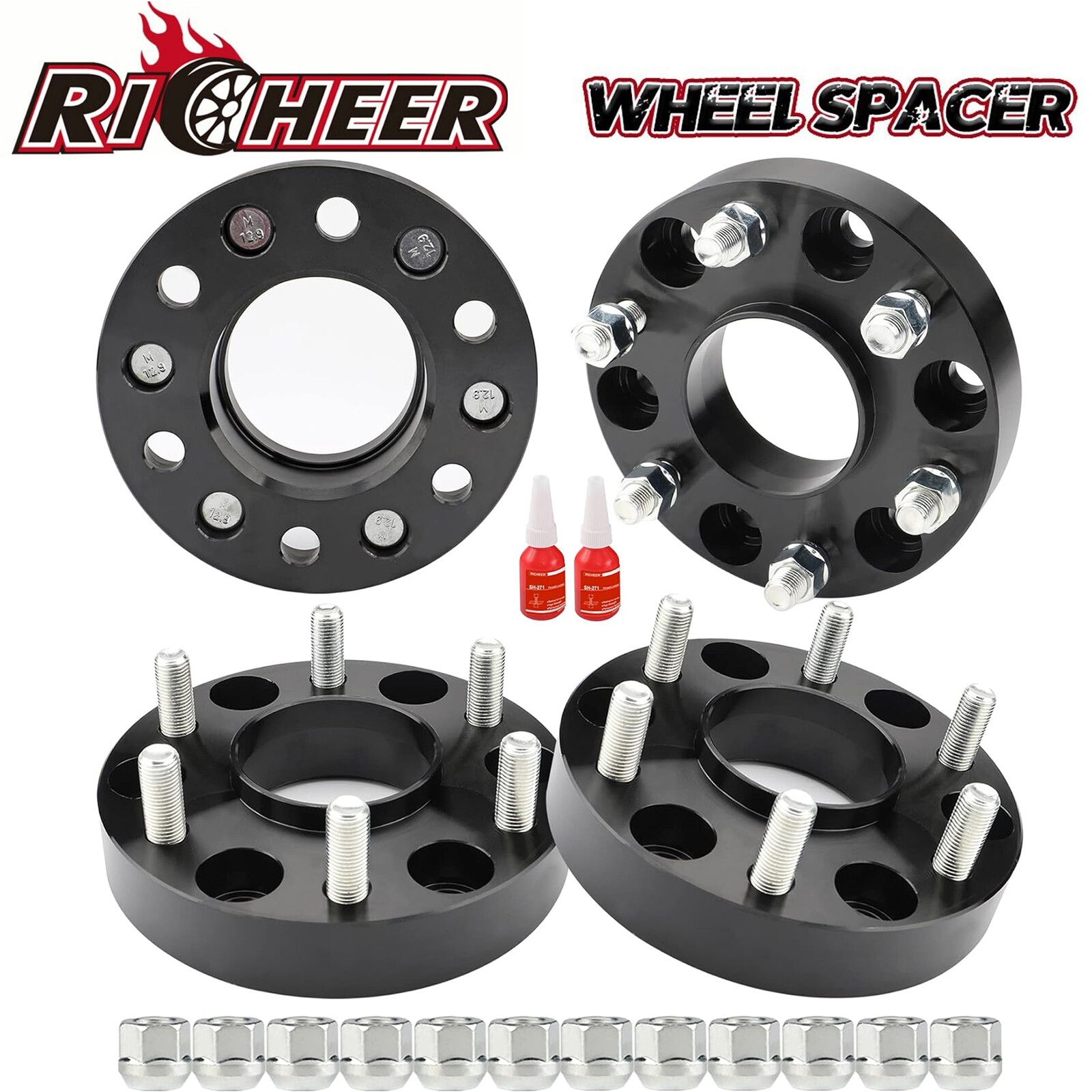 For 2022 1 4 4 Pack Fits Chevy Silverado GMC Dodge 5x5 5 6x5 5 Bolt Patterns Wheel Spacers