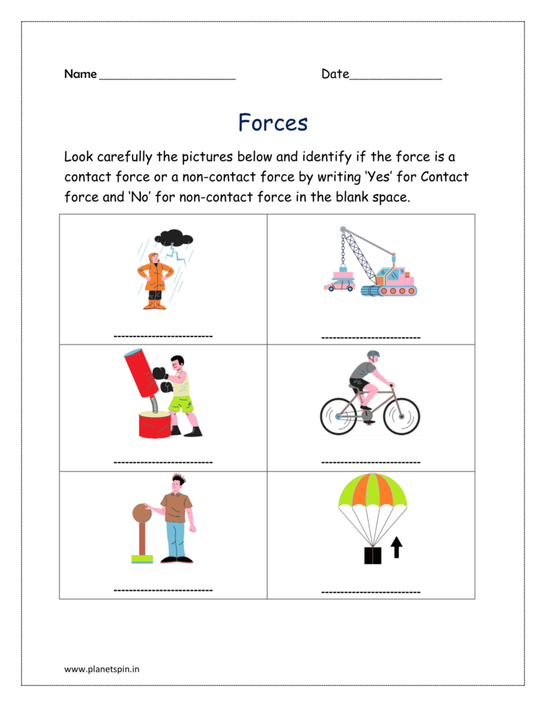Force And Motion Worksheets Push And Pull Planetspin in Force And Motion Worksheets Push And Pull Planetspin in