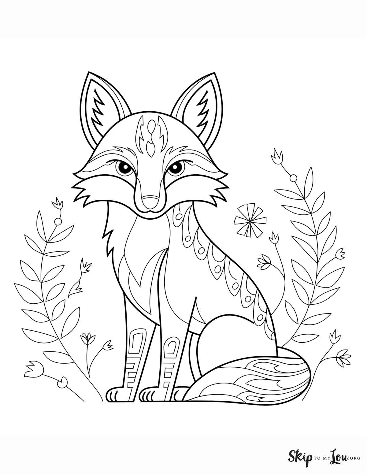 Fox Coloring Pages Free Printables Skip To My Lou