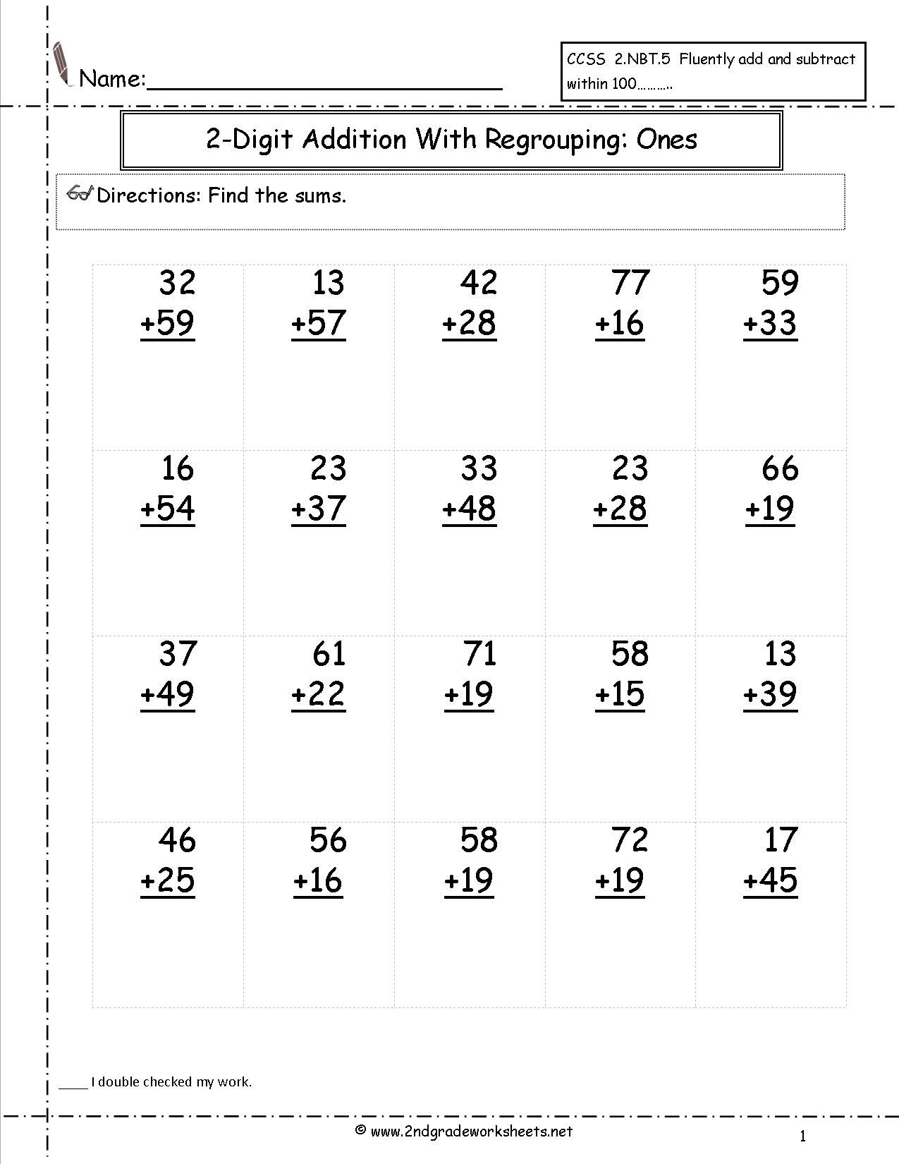 Free 3 Digit Addition Worksheet With Regrouping Free4Classrooms Worksheets Library