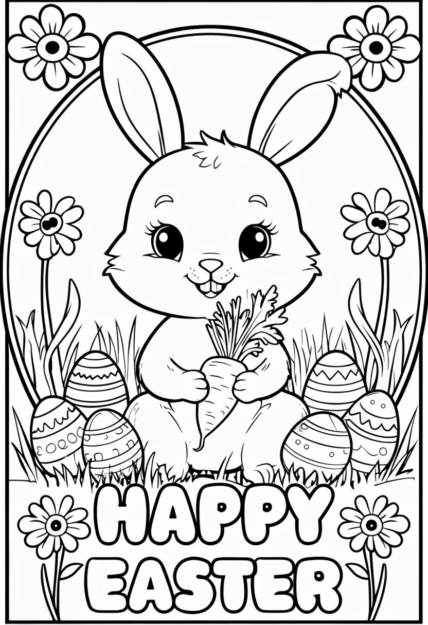 Free And Customizeable Colouring Book Page Easter Templates Playground