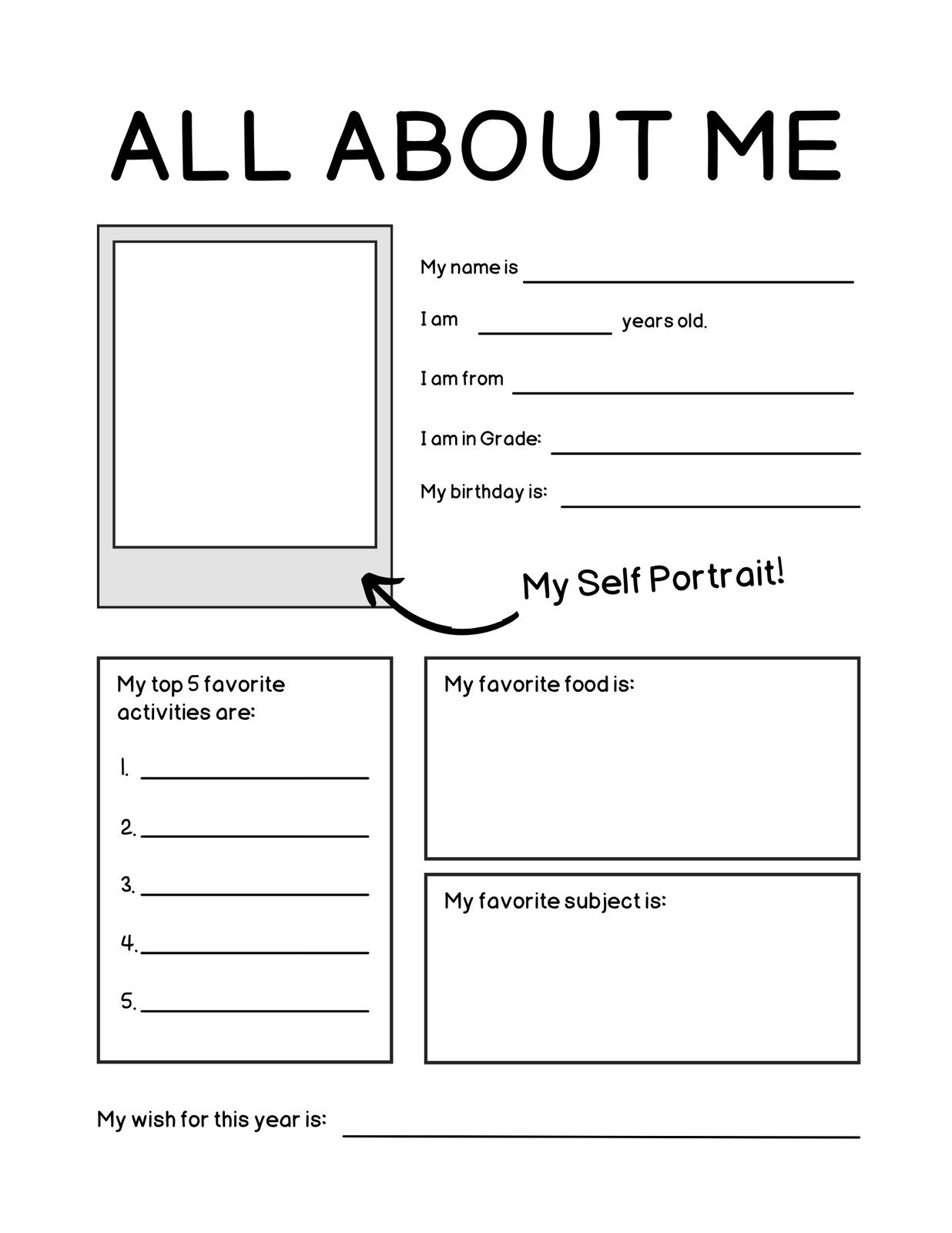 all about me page