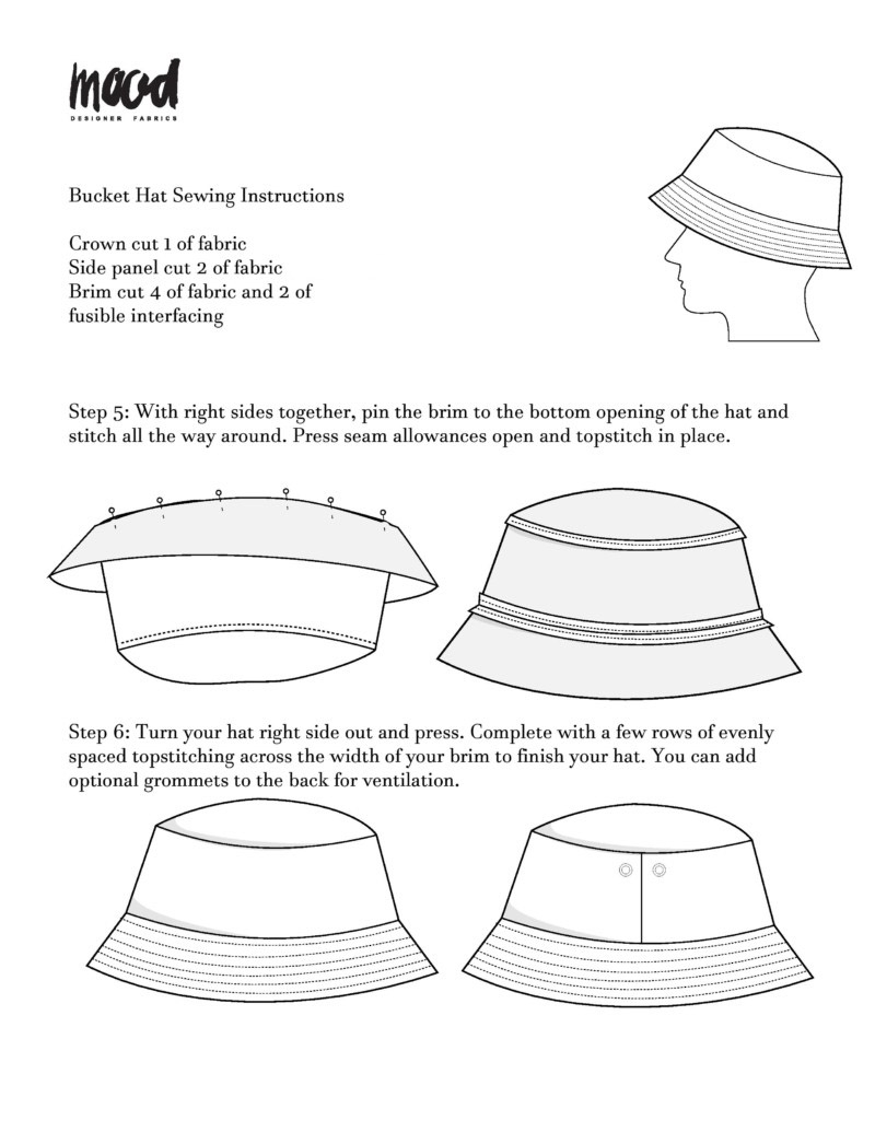 Free Bucket Hat Sewing Pattern In 8 Sizes Mood Sewciety