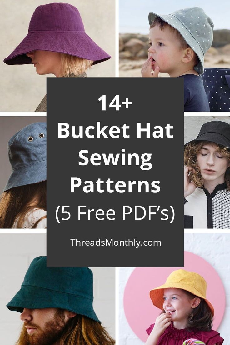 Free Bucket Hat Sewing Pattern Printable PDF Template Sewing Project For Summer Free Bucket Hat Sewing Pattern Printable PDF Template Sewing Project For Summer