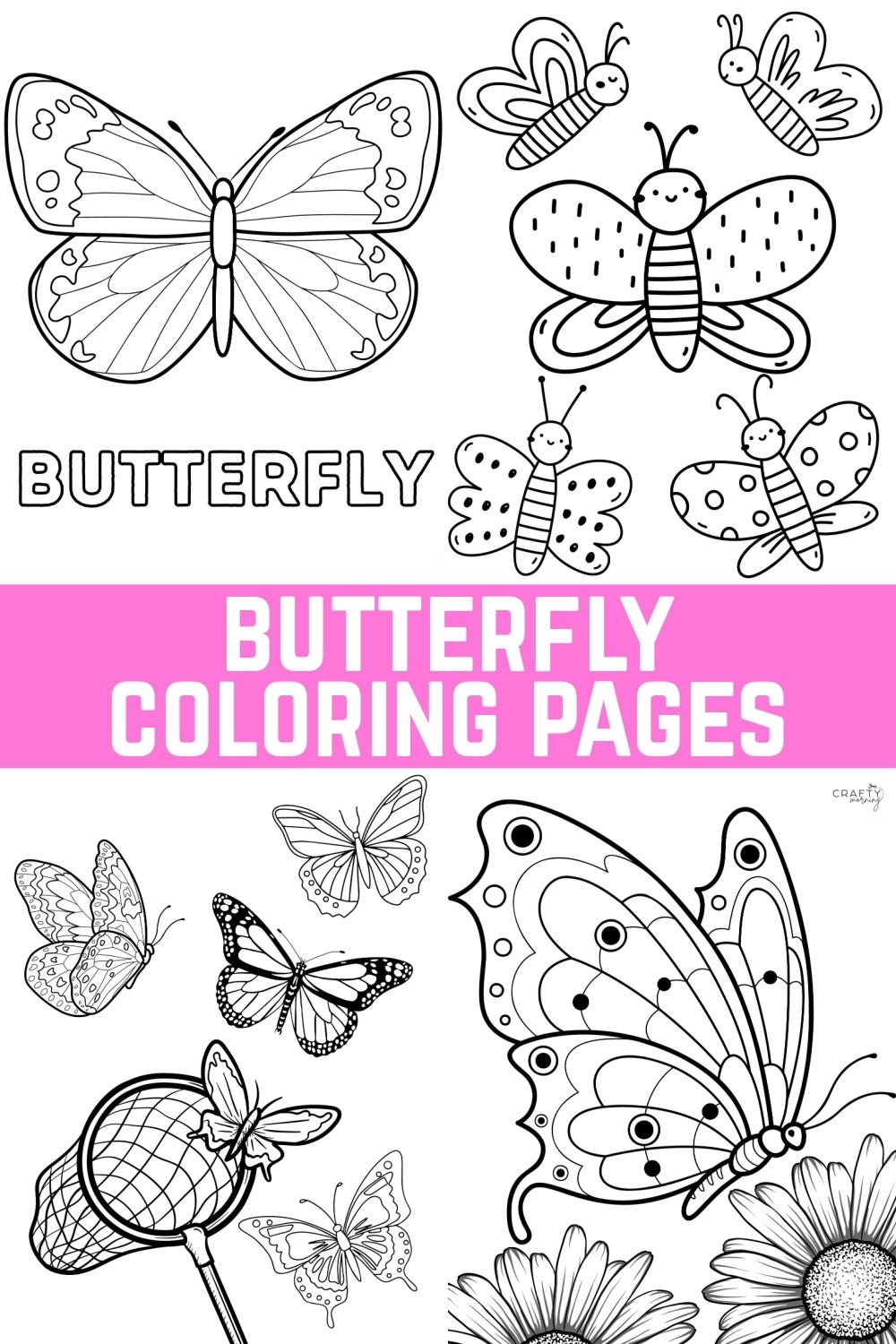 free printable butterfly coloring pages