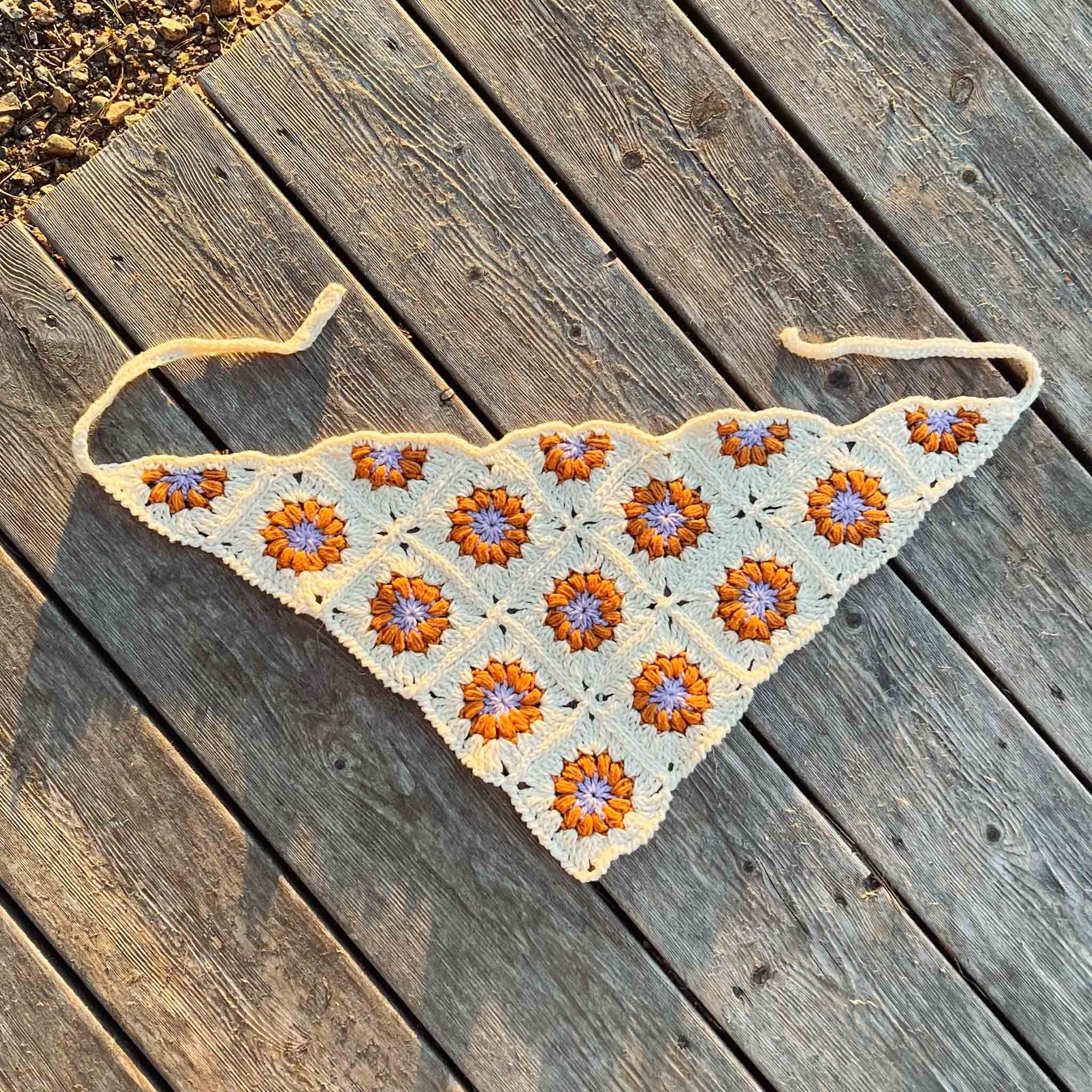 Free Crochet Bandana Pattern Granny Square Bandana Pattern Swool Nordic Design