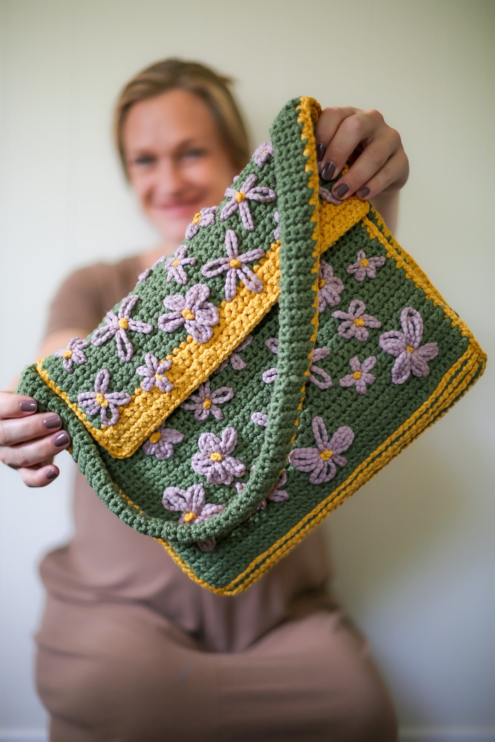 Free Crochet Flower Purse Pattern Easy Shoulder Bag Tutorial Life Yarn