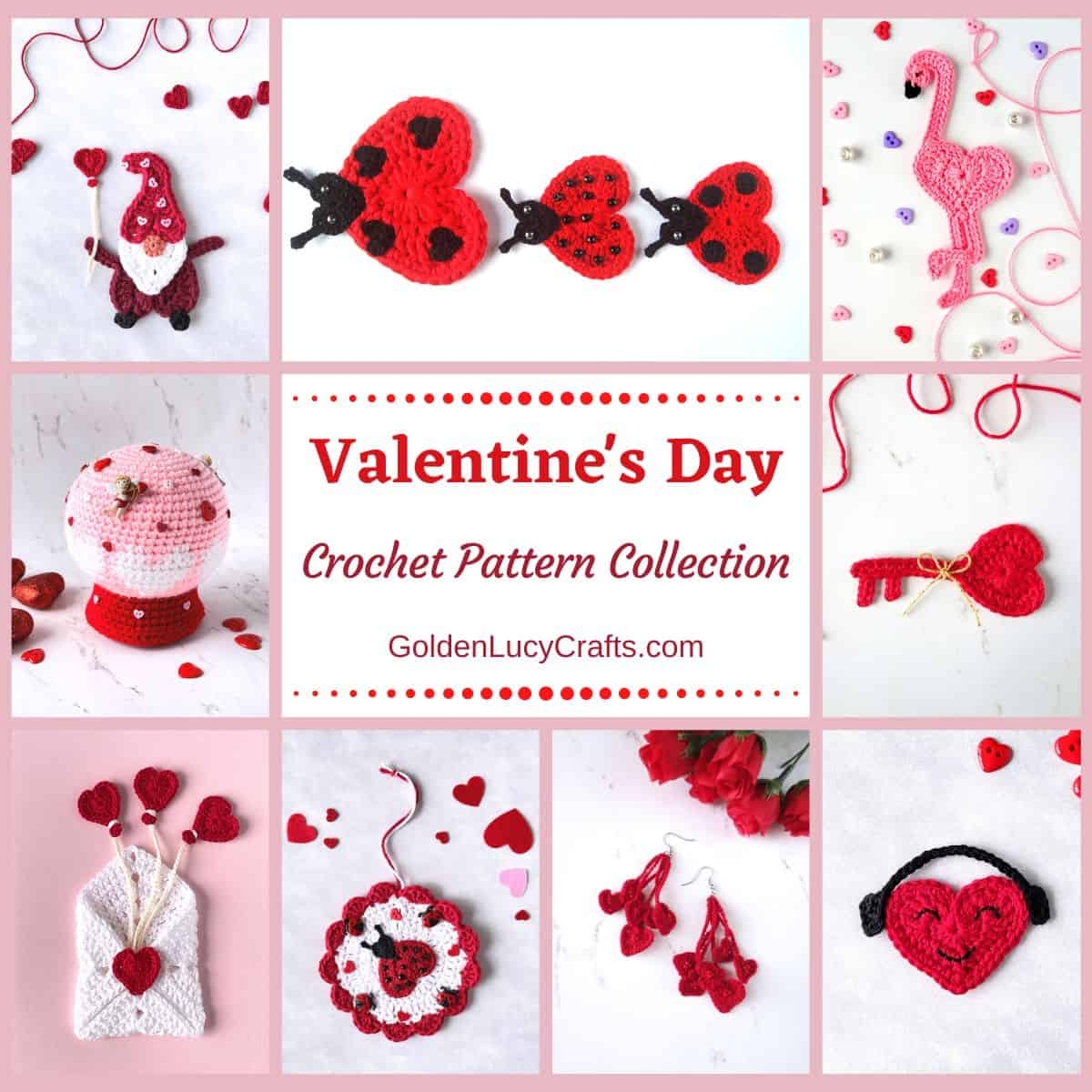 Free Crochet Patterns For Valentine s Day GoldenLucyCrafts Free Crochet Patterns For Valentine s Day GoldenLucyCrafts