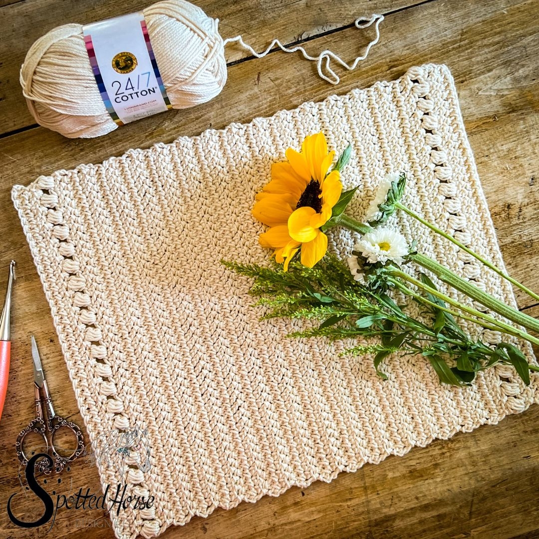 Free Crochet Placemat Pattern Spotted Horse Design Co 