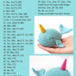 Free Crochet Toy Pattern Stuffed Narwhal Tutorial Soft Toy Pattern Pdf Pattern For Beginners