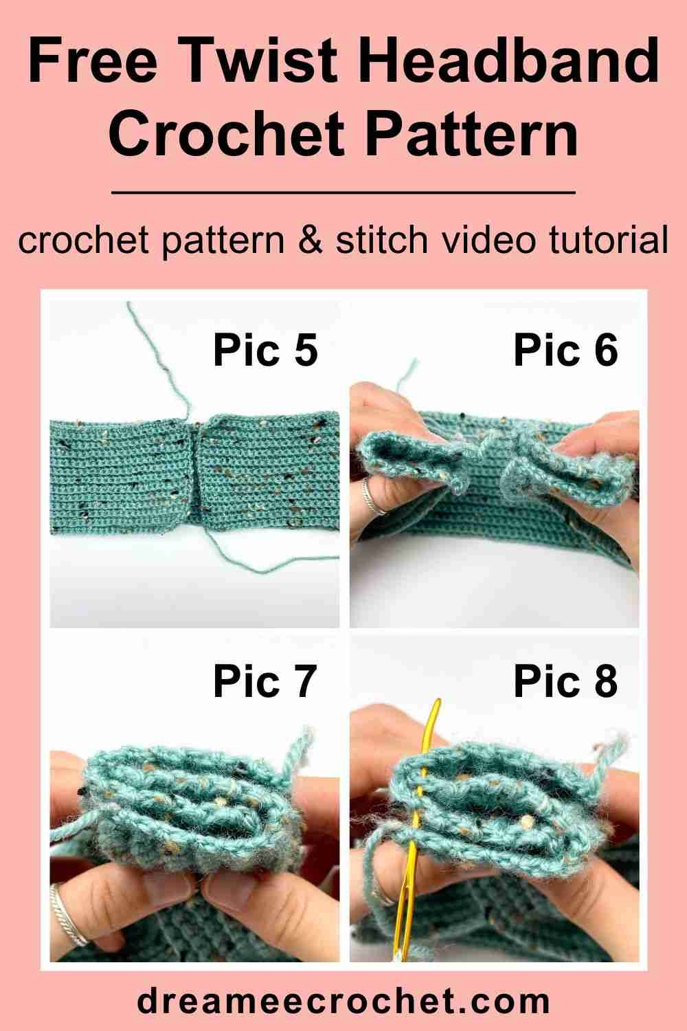 Free Crochet Twist Headband Pattern Easy Ear Warmer Dreamee Crochet