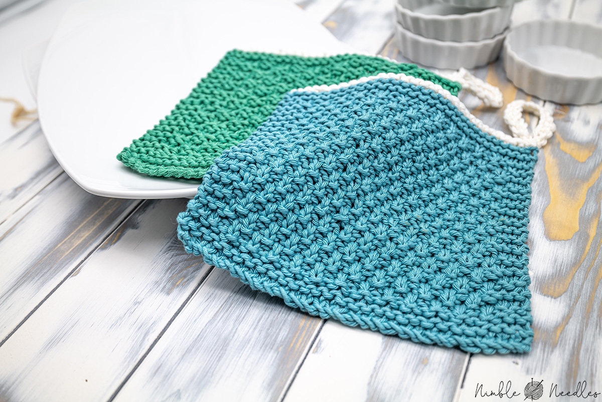Free Easy Knitted Dishcloth Pattern For Beginners video Instruction 