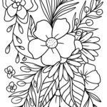 FREE Floral Coloring Page Instant Digital Download