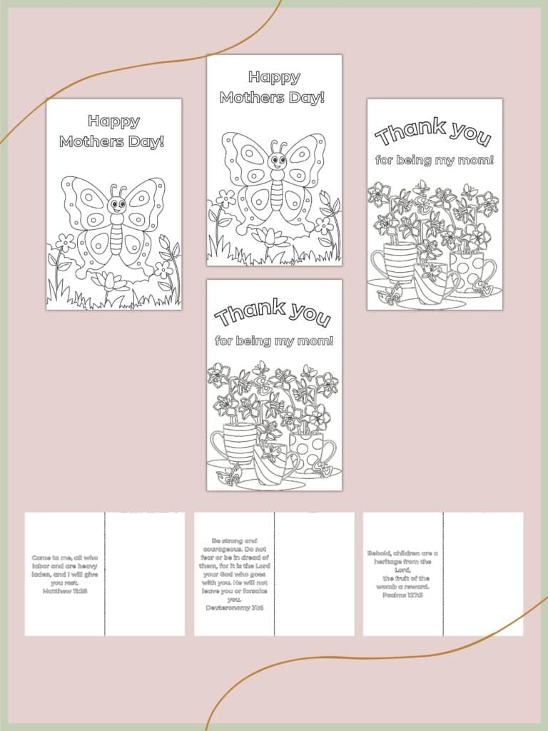 Free Folding Mother s Day Coloring Cards Healing Home Free Folding Mother s Day Coloring Cards Healing Home