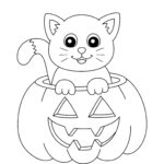 Free Halloween Cat Coloring Pages Happy Toddler Playtime
