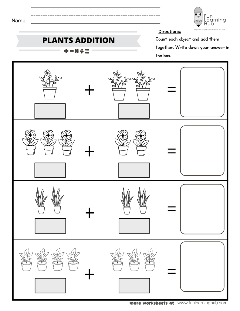 adding worksheets for kindergarten