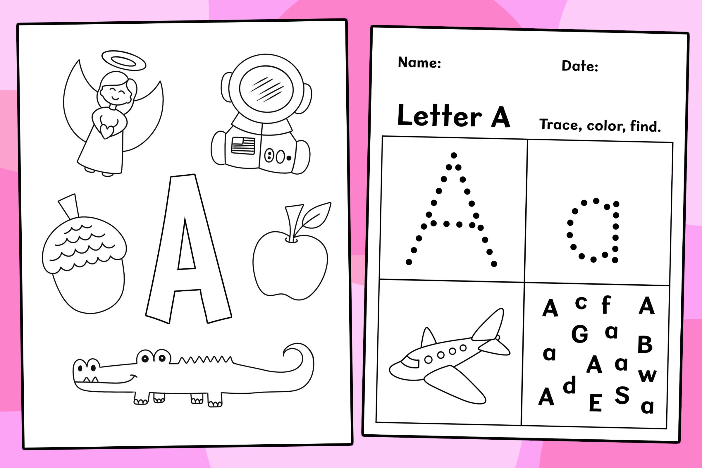 FREE Letter A Worksheets For Preschool The Hollydog Blog Worksheets Library
