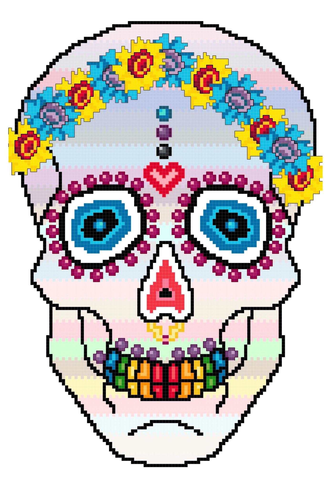 FREE MAGIC HOUR PATTERN Flower Crown Sugar Skull Magic Hour Needlecrafts FREE MAGIC HOUR PATTERN Flower Crown Sugar Skull Magic Hour Needlecrafts