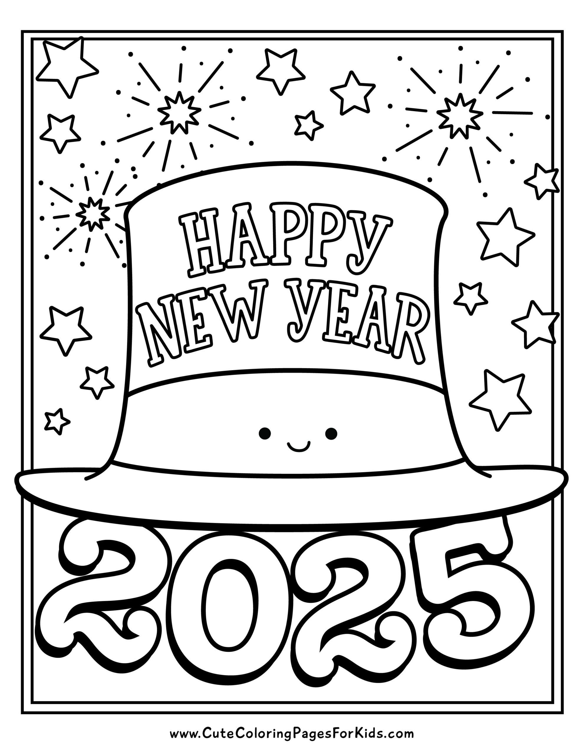 Free New Year s Coloring Pages