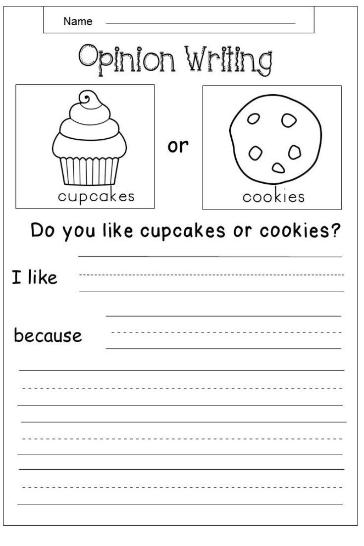 Free Opinion Writing Printable Kindermomma