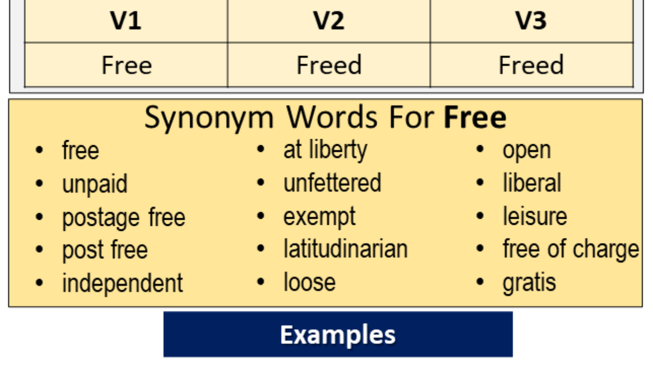 Free Past Simple In English Simple Past Tense Of Free Past Participle V1 V2 V3 Form Of Free English Grammar Here