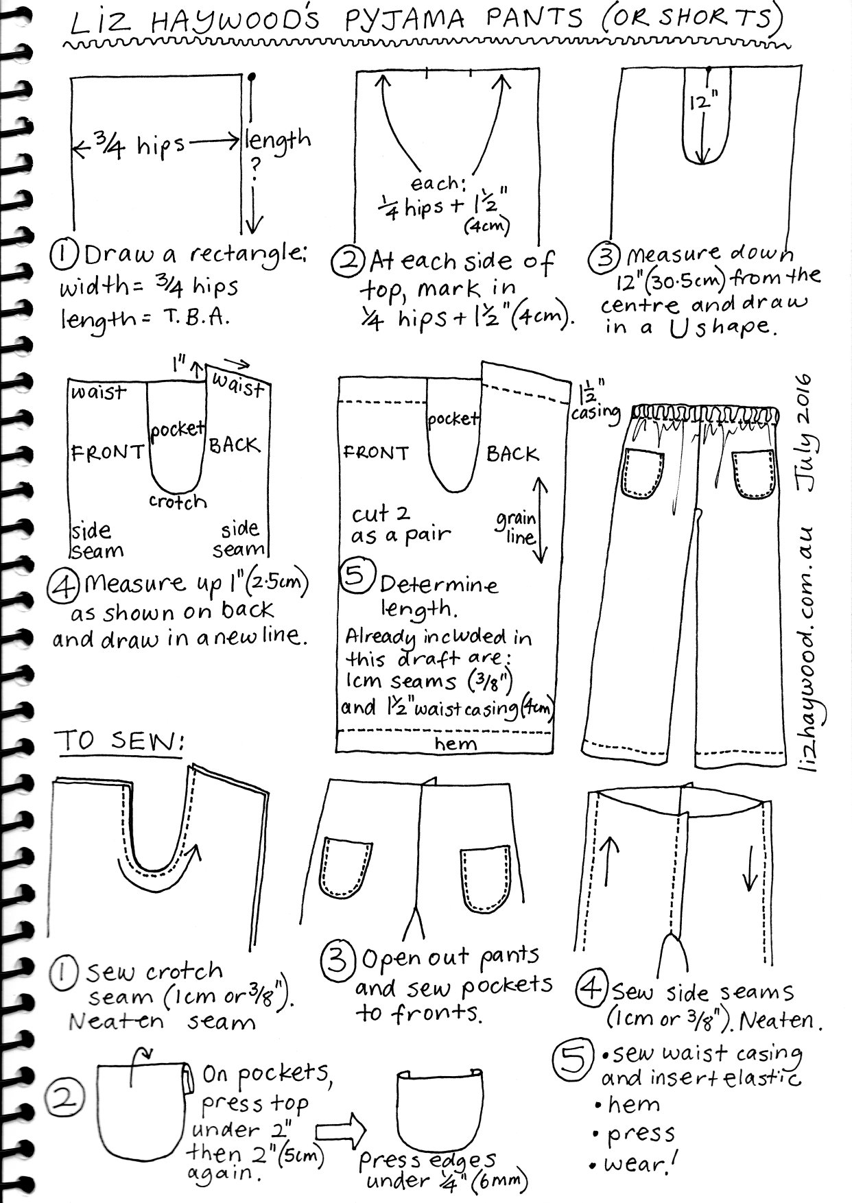Free Pattern Pajama Pants or Shorts The Craft Of Clothes