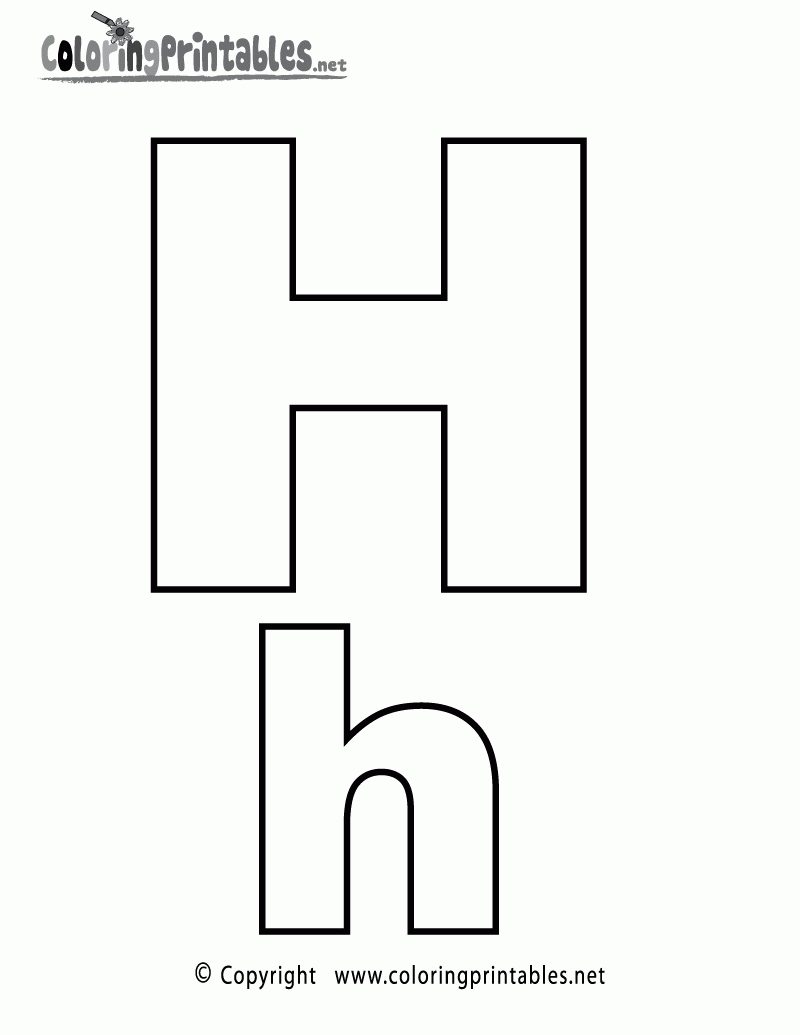 Free Printable Alphabet Letter H Coloring Page Free Printable Alphabet Letter H Coloring Page