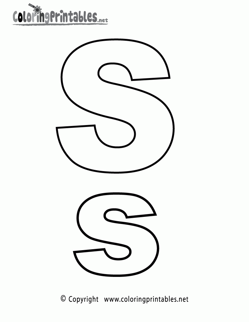 letter s coloring pages