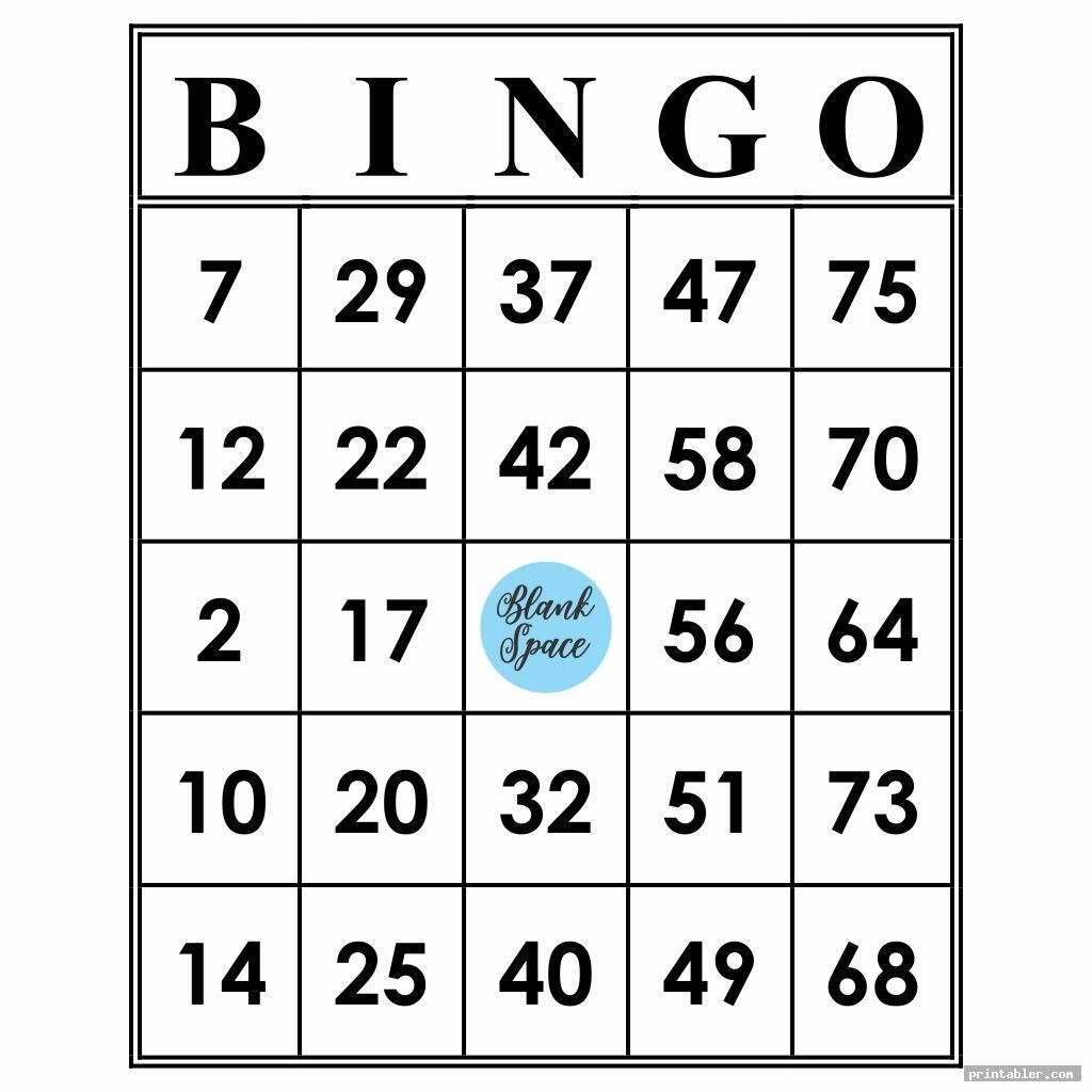 Free Printable Bingo Cards 1 75 Printable