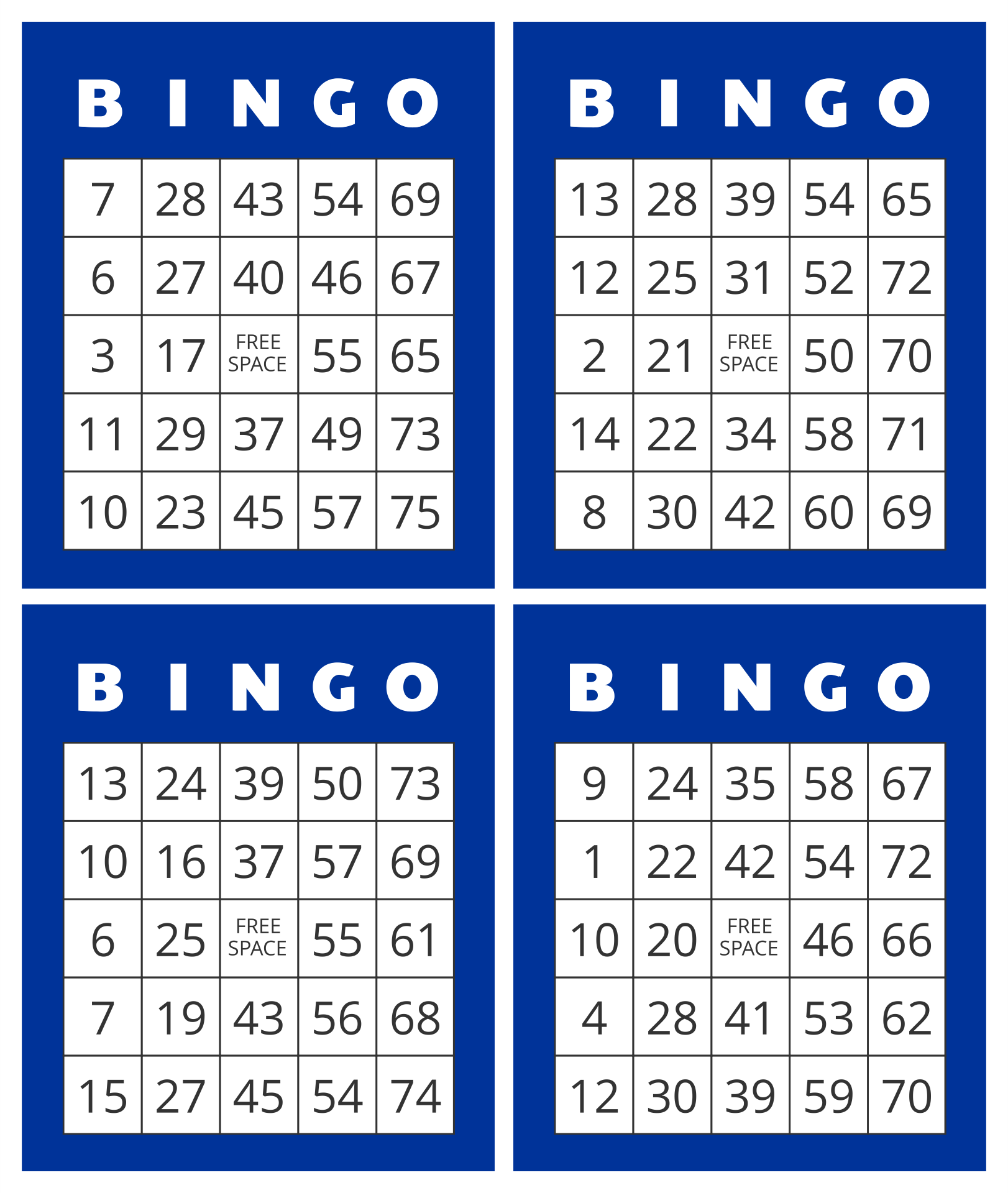 Free Printable Bingo Cards 1 75 Printable