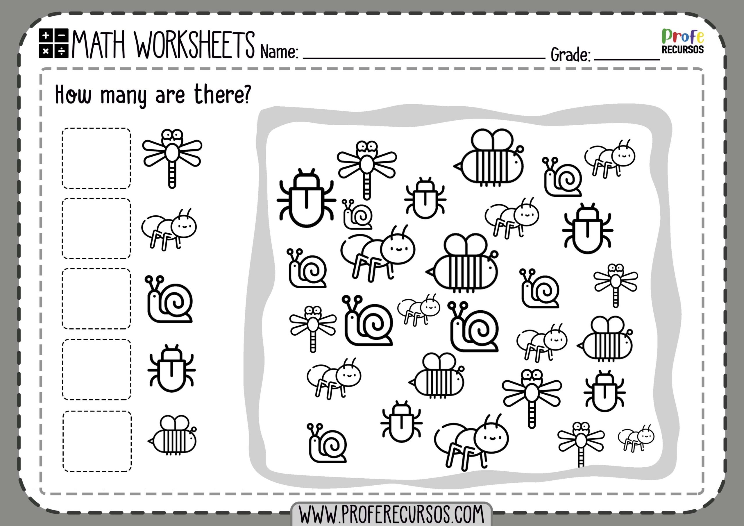 Free Printable Counting Worksheets For Kindergarten Worksheets Library