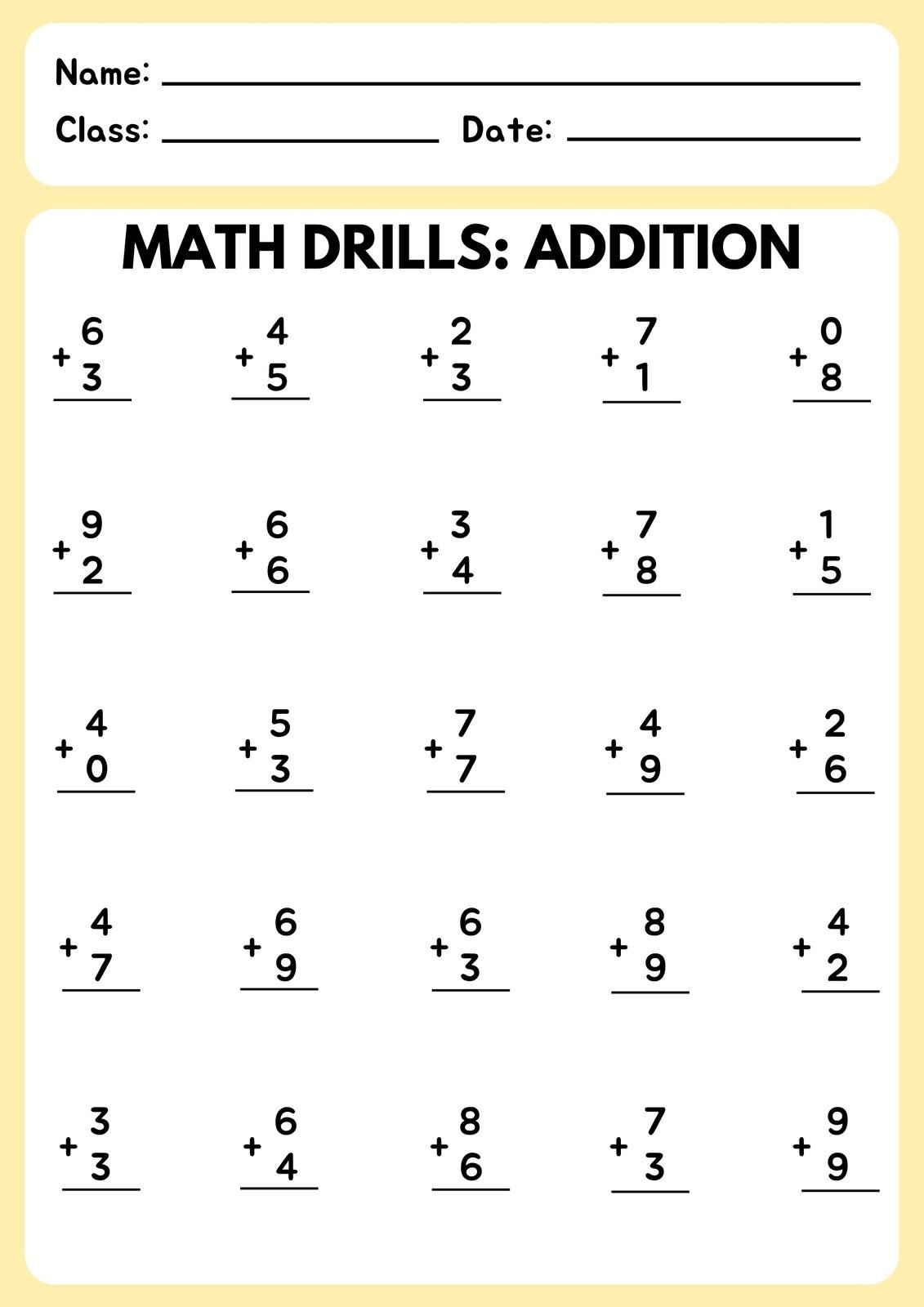 Free Printable Customizable Math Worksheet Templates Canva Worksheets Library