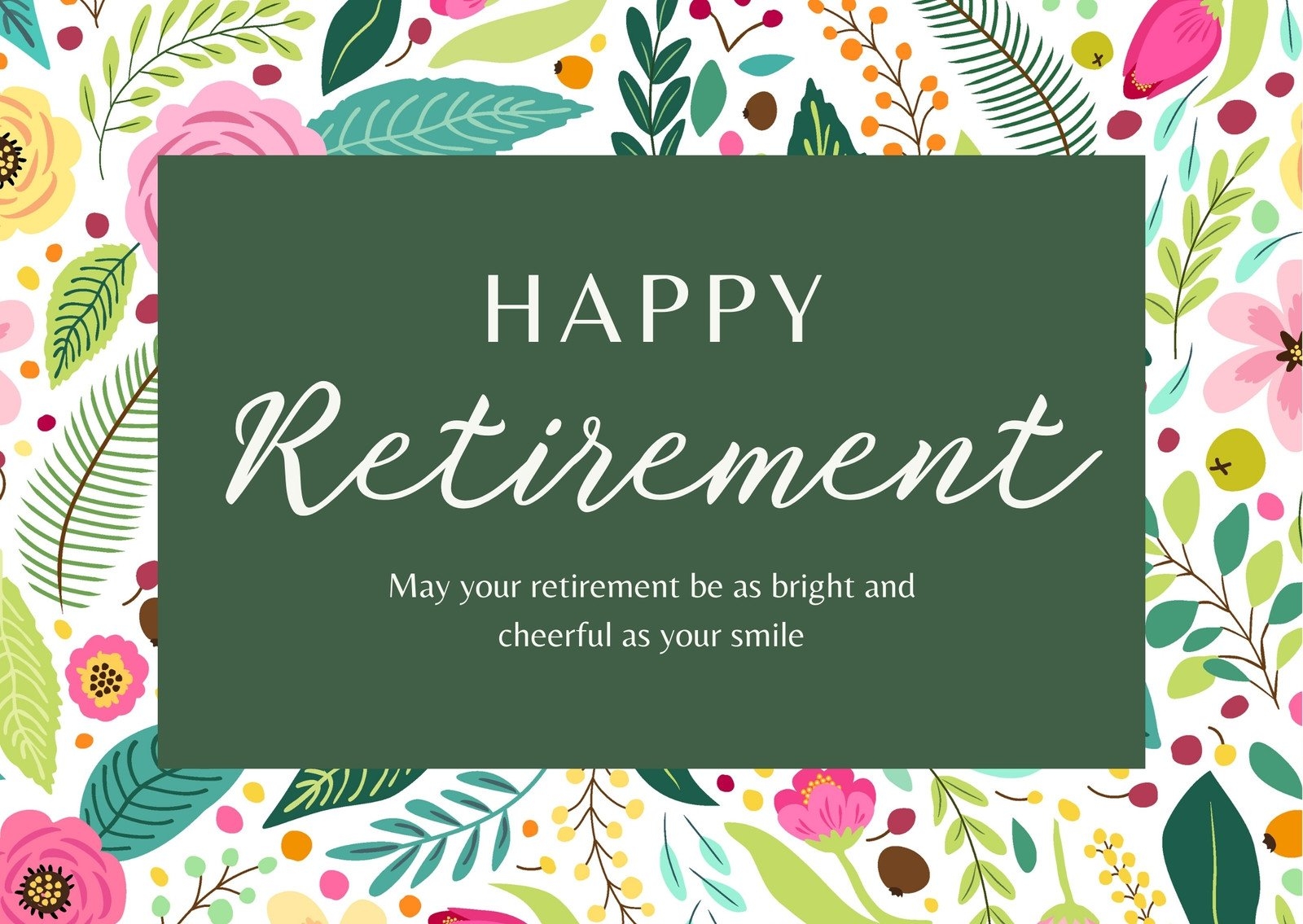 Free Printable Customizable Retirement Card Templates Canva Worksheets Library