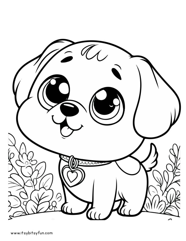 free printable coloring sheets of dogs