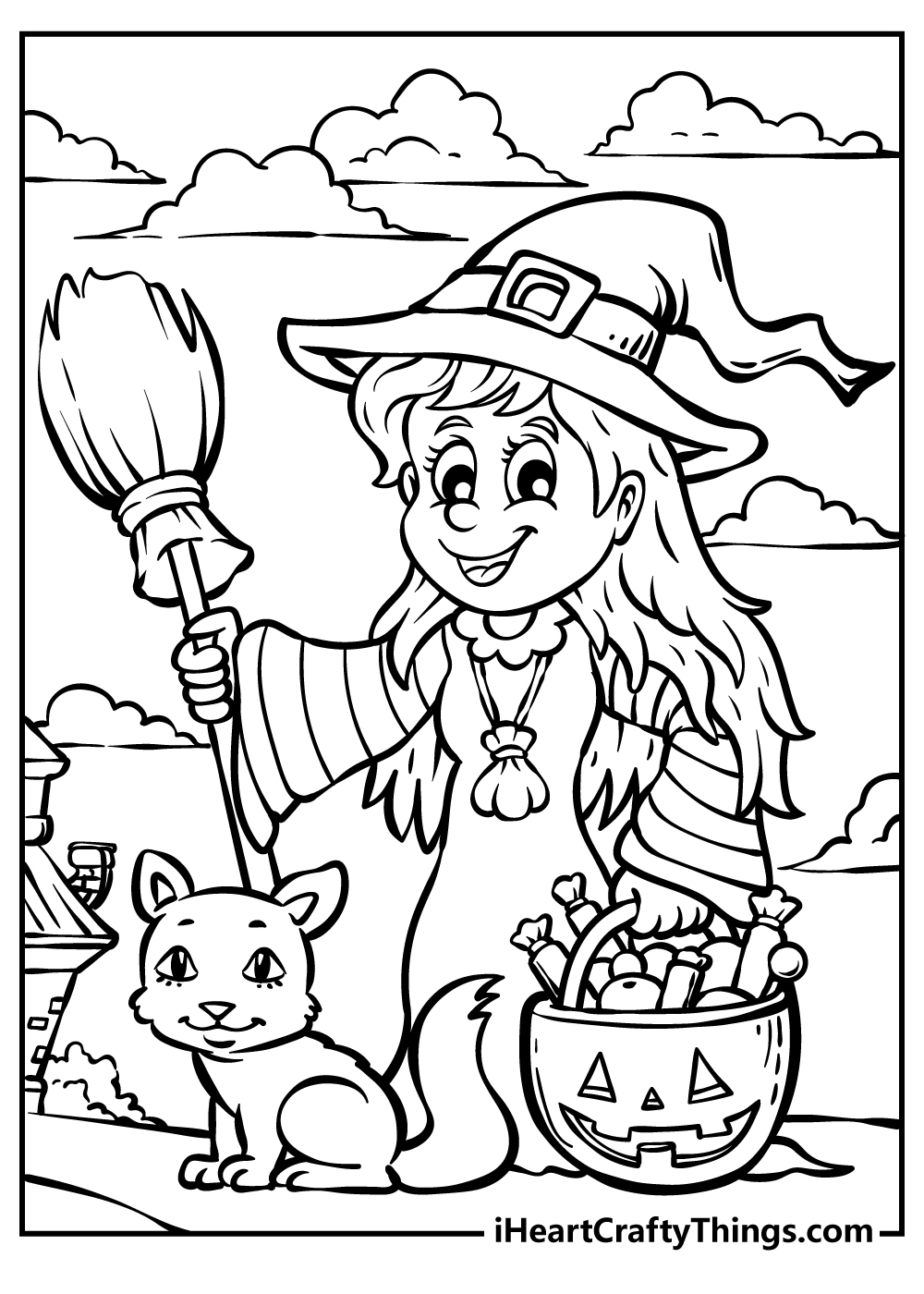 Free Printable Halloween Colouring Sheets Detailed Halloween Colour Sheets Halloween Printable Outlet