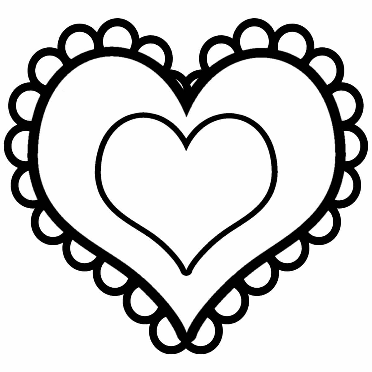 Free Printable Heart Coloring Pages For Kids Worksheets Library